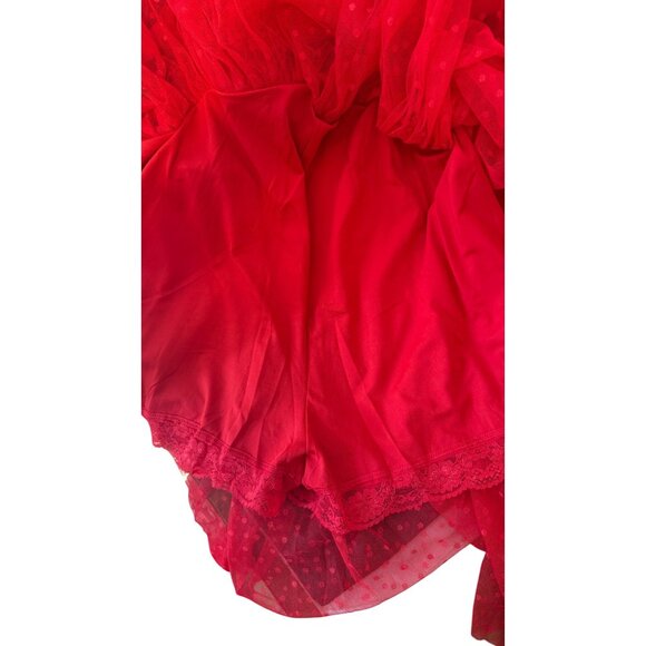 2/$30 NWT Choosy Size 18 Red Lingerie Maxi Gown Lace & Mesh - Picture 11 of 15